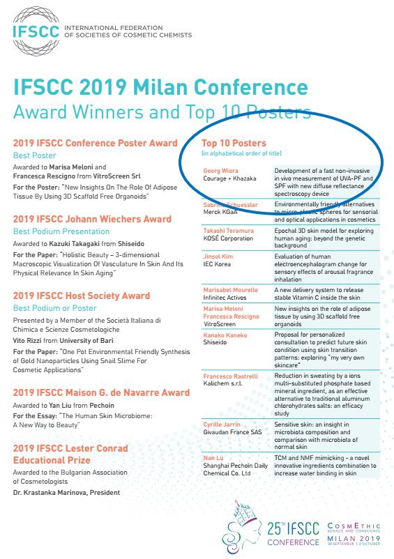 IFSCC Poster Award Top 10